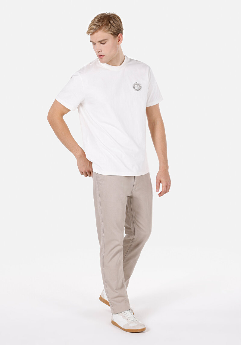 Imagine a Pantaloni De Barbati Bej Loose Fit Cl1072304