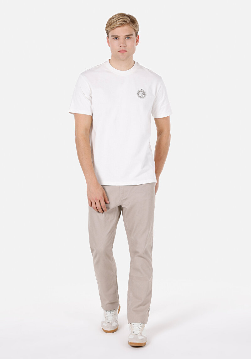 Imagine a Pantaloni De Barbati Bej Loose Fit Cl1072304