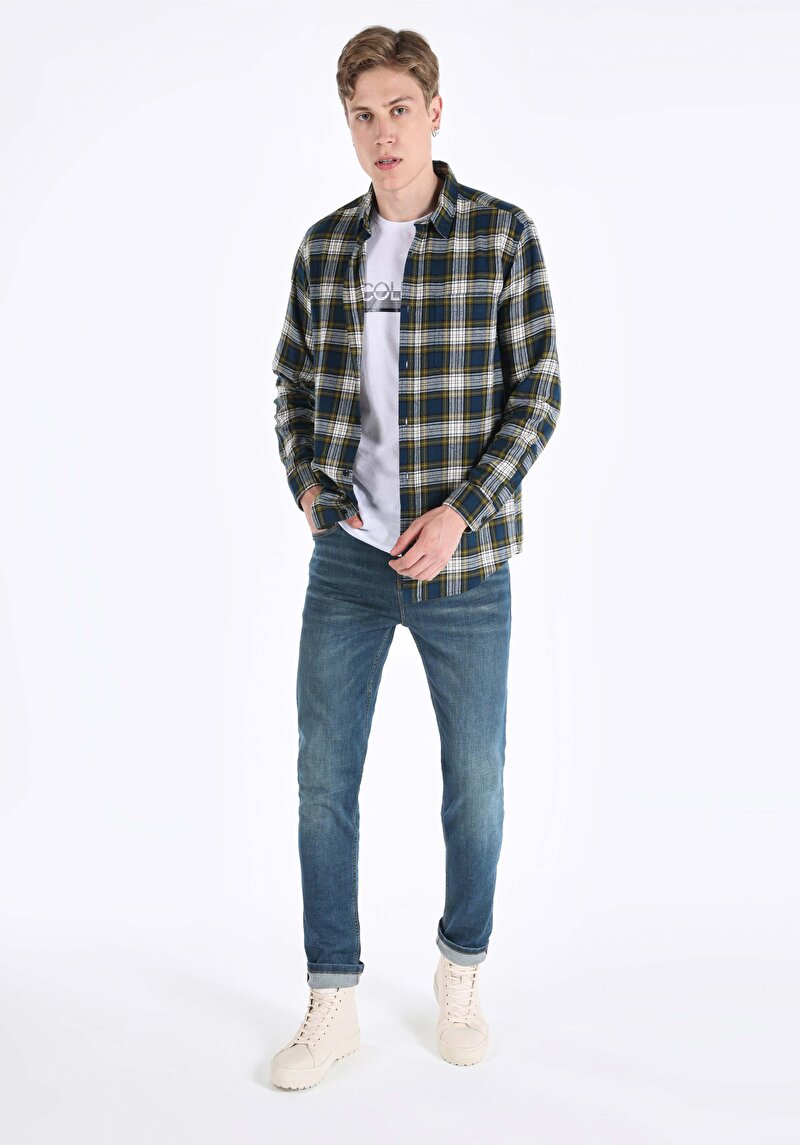 Afișați detalii pentru Camasa Cu Maneca Lunga De Barbati Albastru Marin   Cl1064664