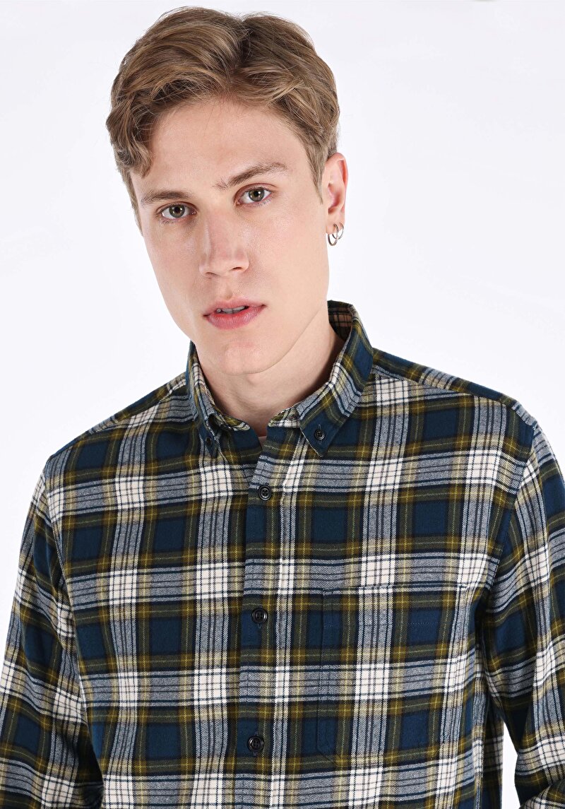 Afișați detalii pentru Camasa Cu Maneca Lunga De Barbati Albastru Marin   Cl1064664