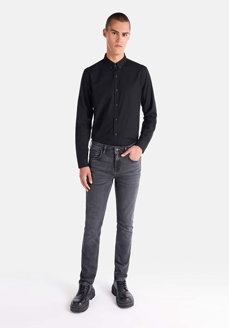 Afișați detalii pentru Blugi Din Denim Pentru Bărbați Cu Talie Dreaptă