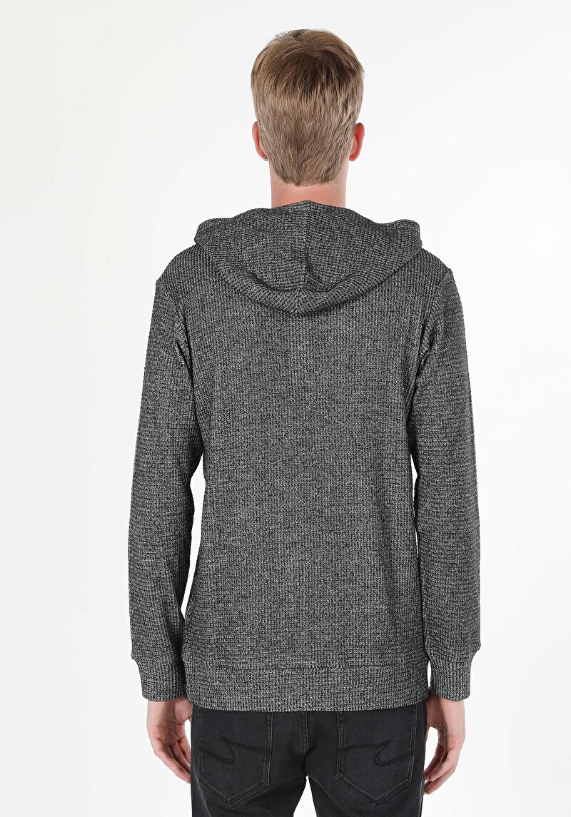 Imagine a Tricou Cu Maneca Lunga De Barbati Antracit Regular Fit Cl1056911