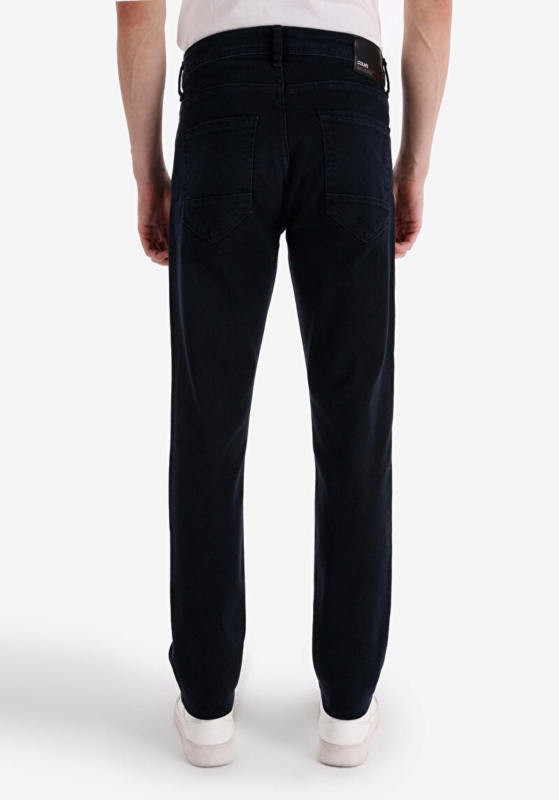 Afișați detalii pentru Drept Fit Talie Joasă Picior Drept Blugi İndigo Închis Pentru Bărbați