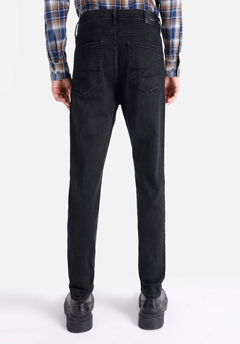 Imagine a Regular Fit Talie Medie Picior Drept Blugi Din Denim Pentru Bărbați