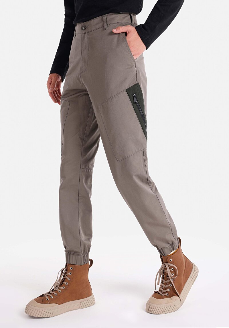 Afișați detalii pentru Regular Fit Talie Medie Pantaloni Verzi Elastici Pentru Bărbați