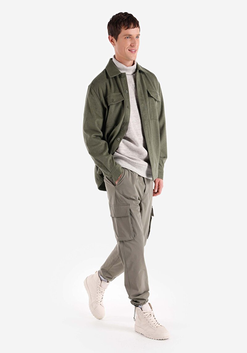 Imagine a Pantaloni De Barbati Kaki Cl1064794