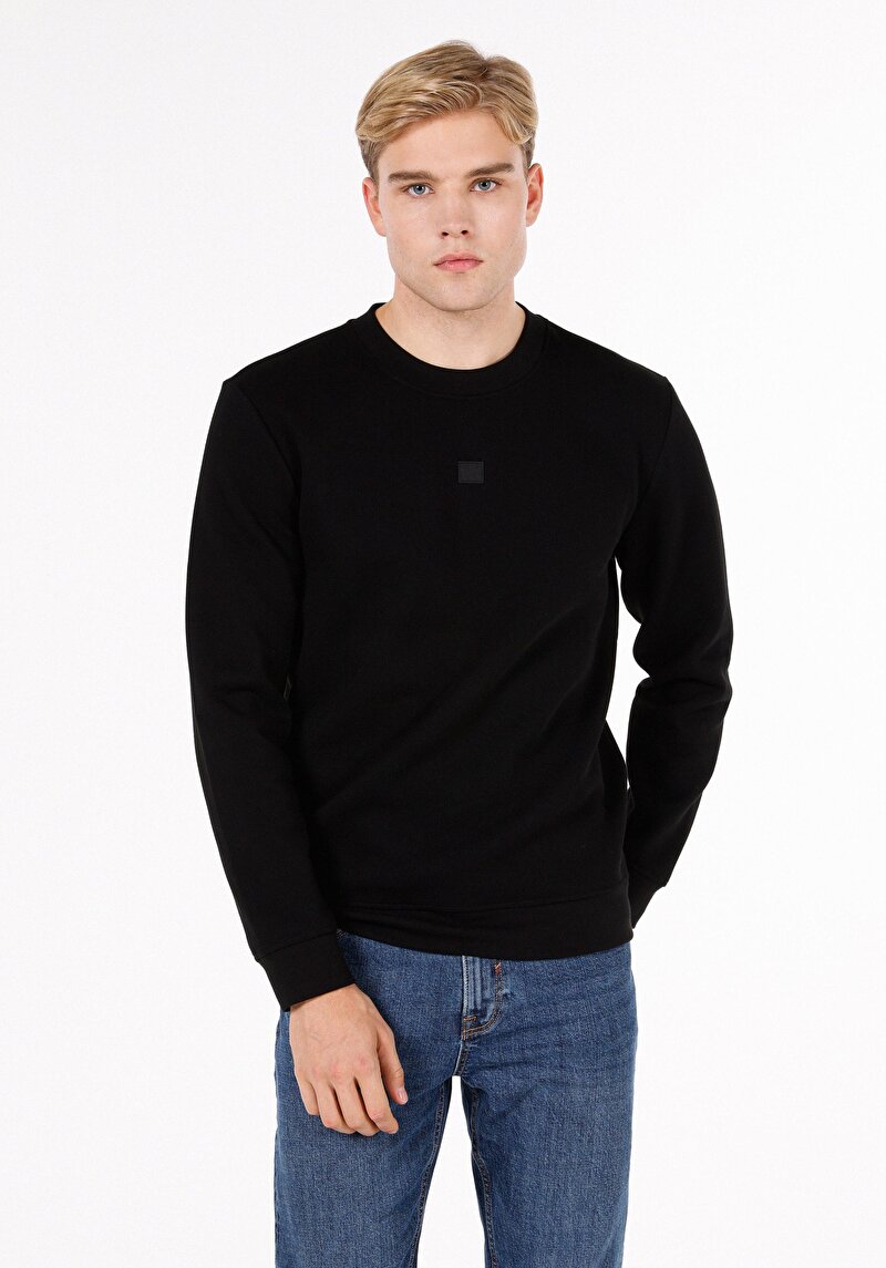 Imagine a Hanorac / Bluza De Barbati Negru Regular Fit  Cl1072312