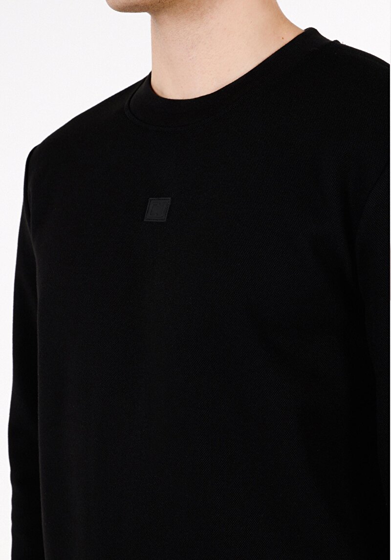 Afișați detalii pentru Hanorac / Bluza De Barbati Negru Regular Fit  Cl1072312