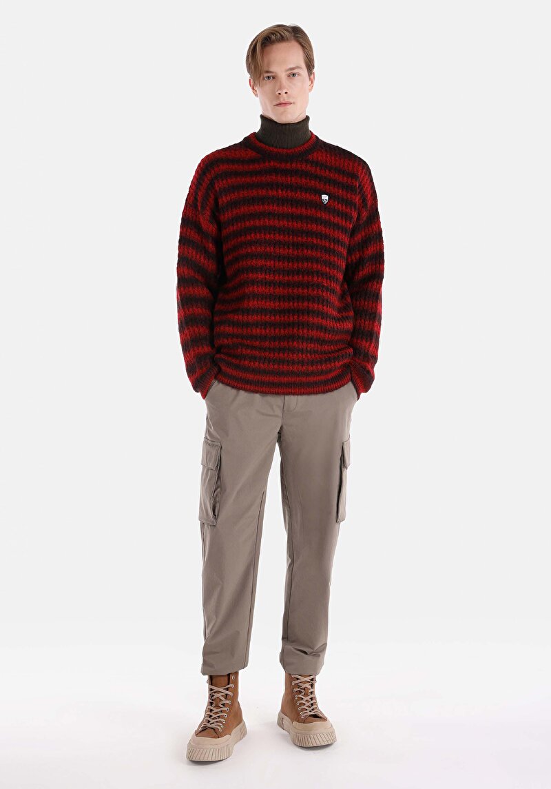 Imagine a Regular Fit Mid Waist Straight Leg Pantaloni Maro Pentru Bărbați