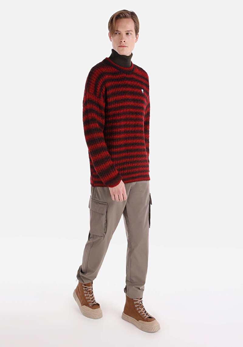 Imagine a Regular Fit Mid Waist Straight Leg Pantaloni Maro Pentru Bărbați