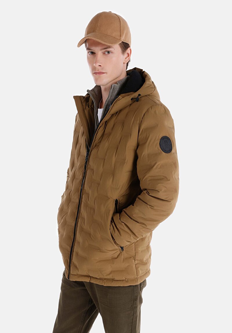 Imagine a Palton Maro Pentru Bărbați Slim Fit