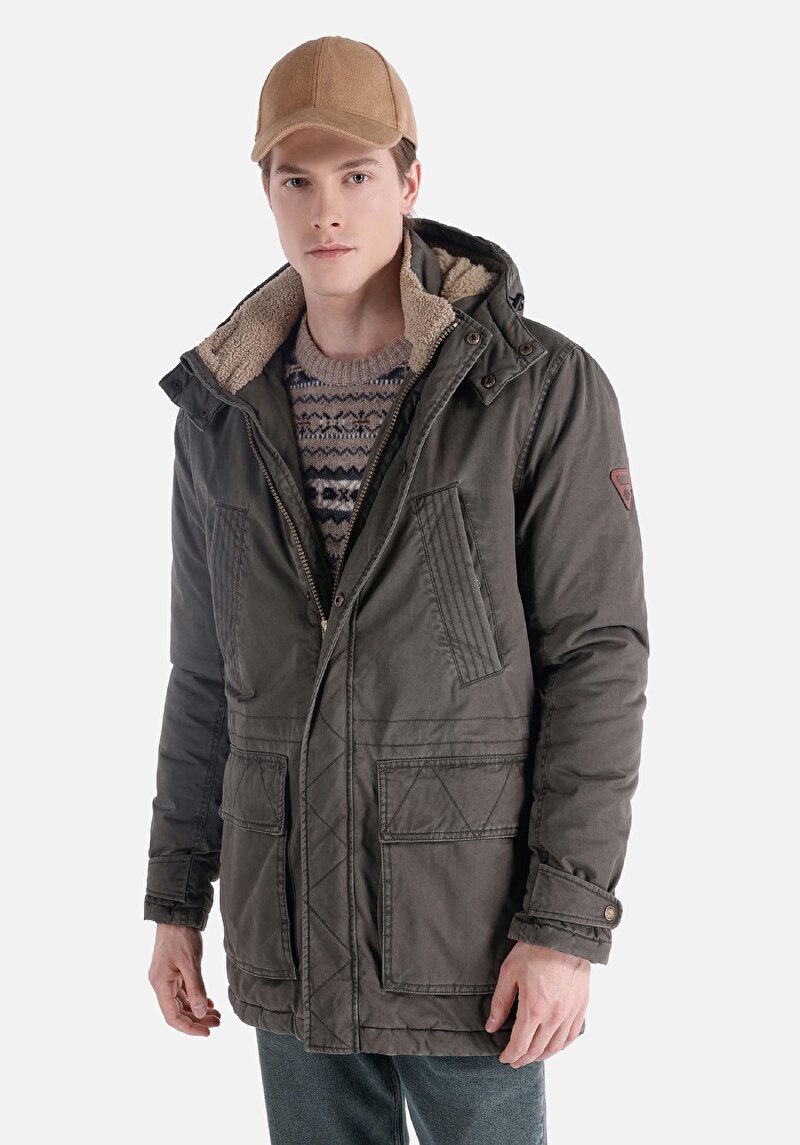 Imagine a Palton De Barbati Verde Regular Fit  Cl1066368