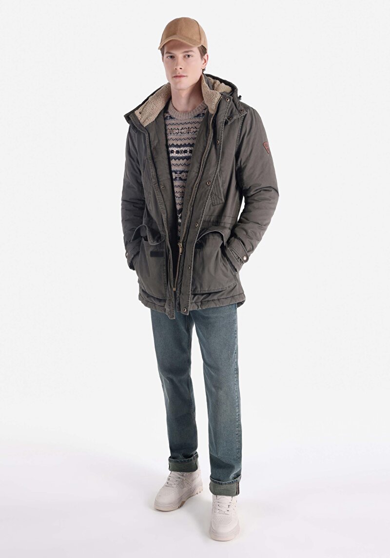 Imagine a Palton De Barbati Verde Regular Fit Cl1066368