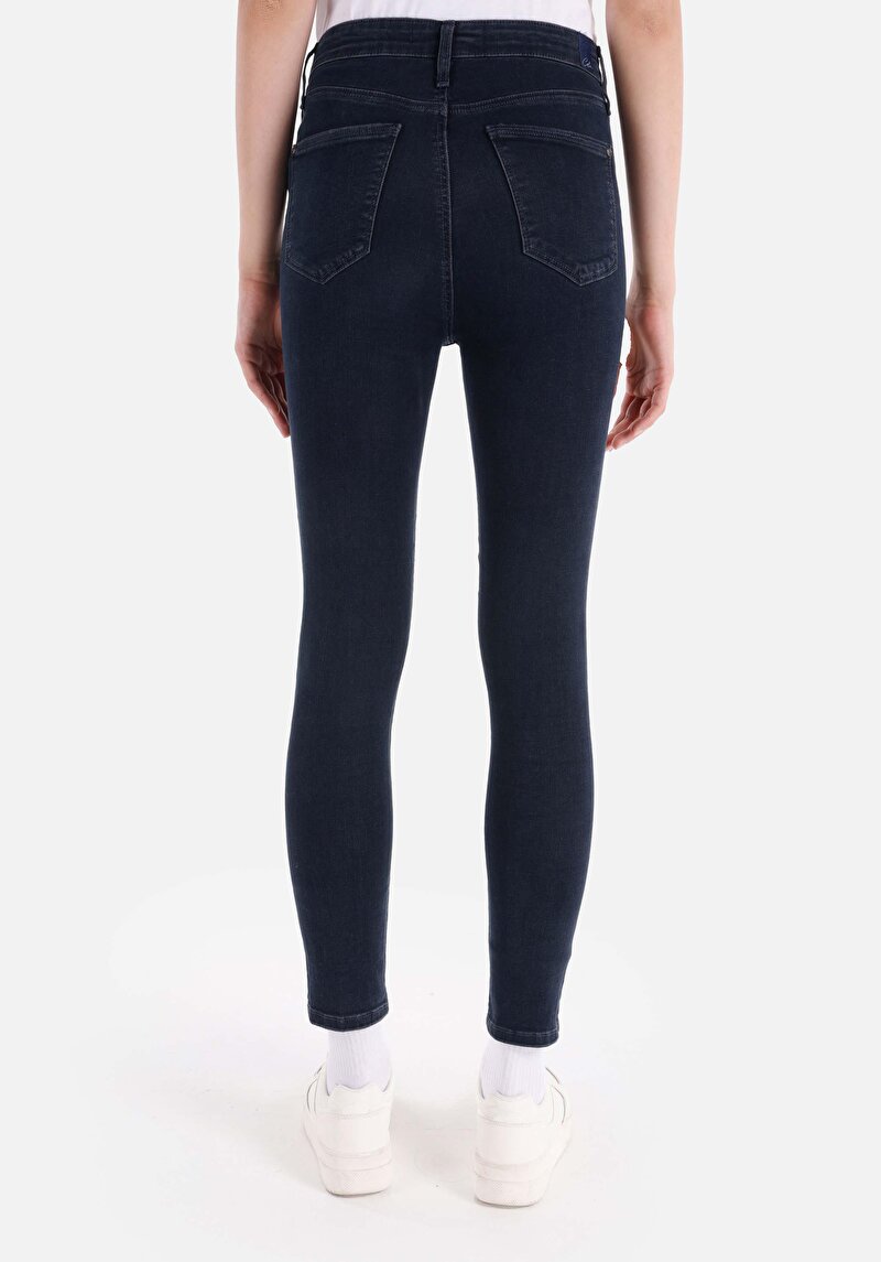 Afișați detalii pentru Skinny Fit Talie Talie Picior Îngust Blugi Din Denim Pentru Femei