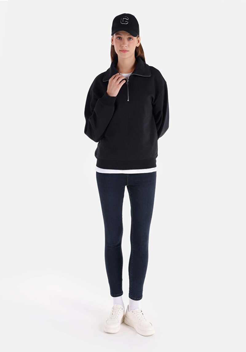 Afișați detalii pentru Skinny Fit Talie Talie Picior Îngust Blugi Din Denim Pentru Femei