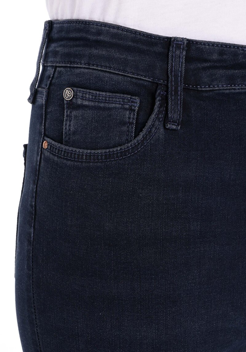 Afișați detalii pentru Skinny Fit Talie Talie Picior Îngust Blugi Din Denim Pentru Femei