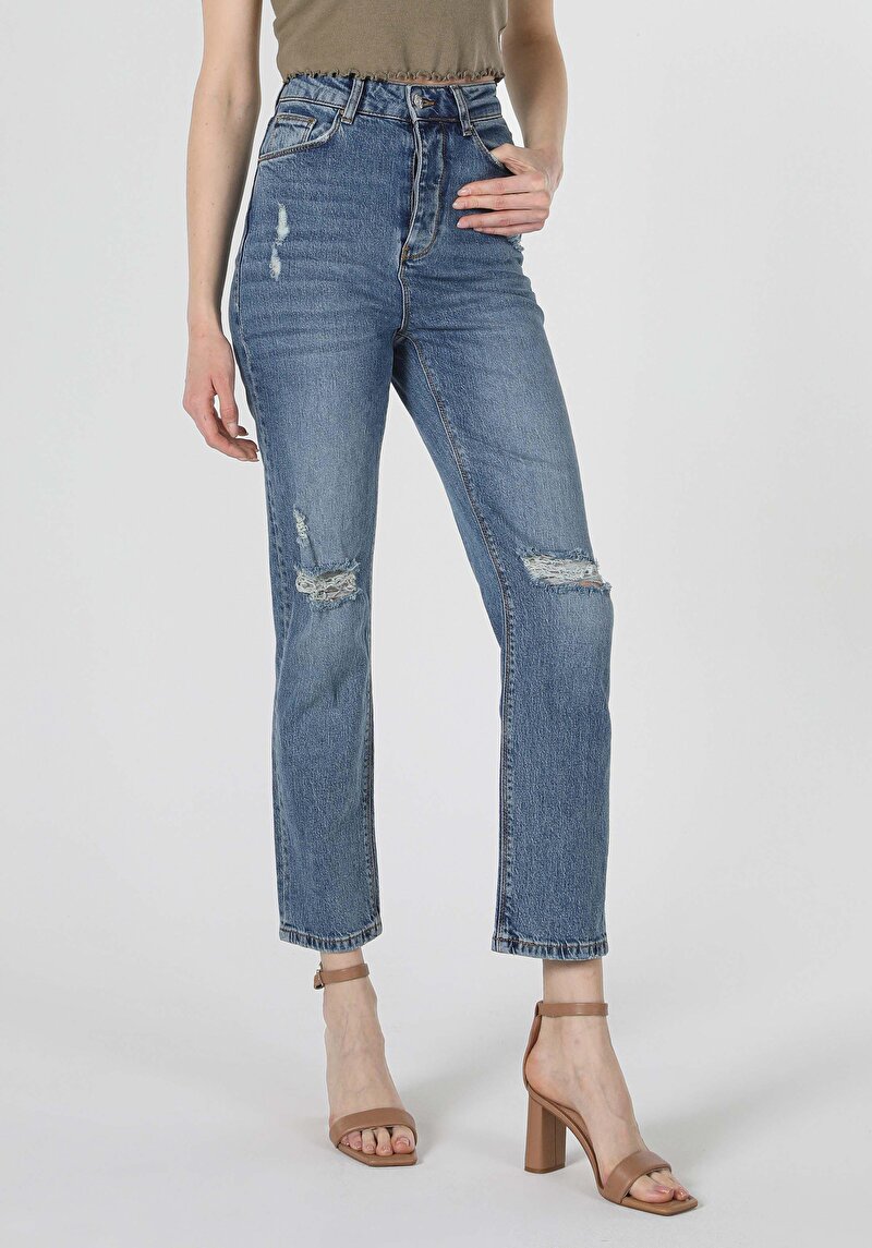 Imagine a Pantaloni De Dama Albastru Marin Straight Fit 884 Lauren Cl1058564