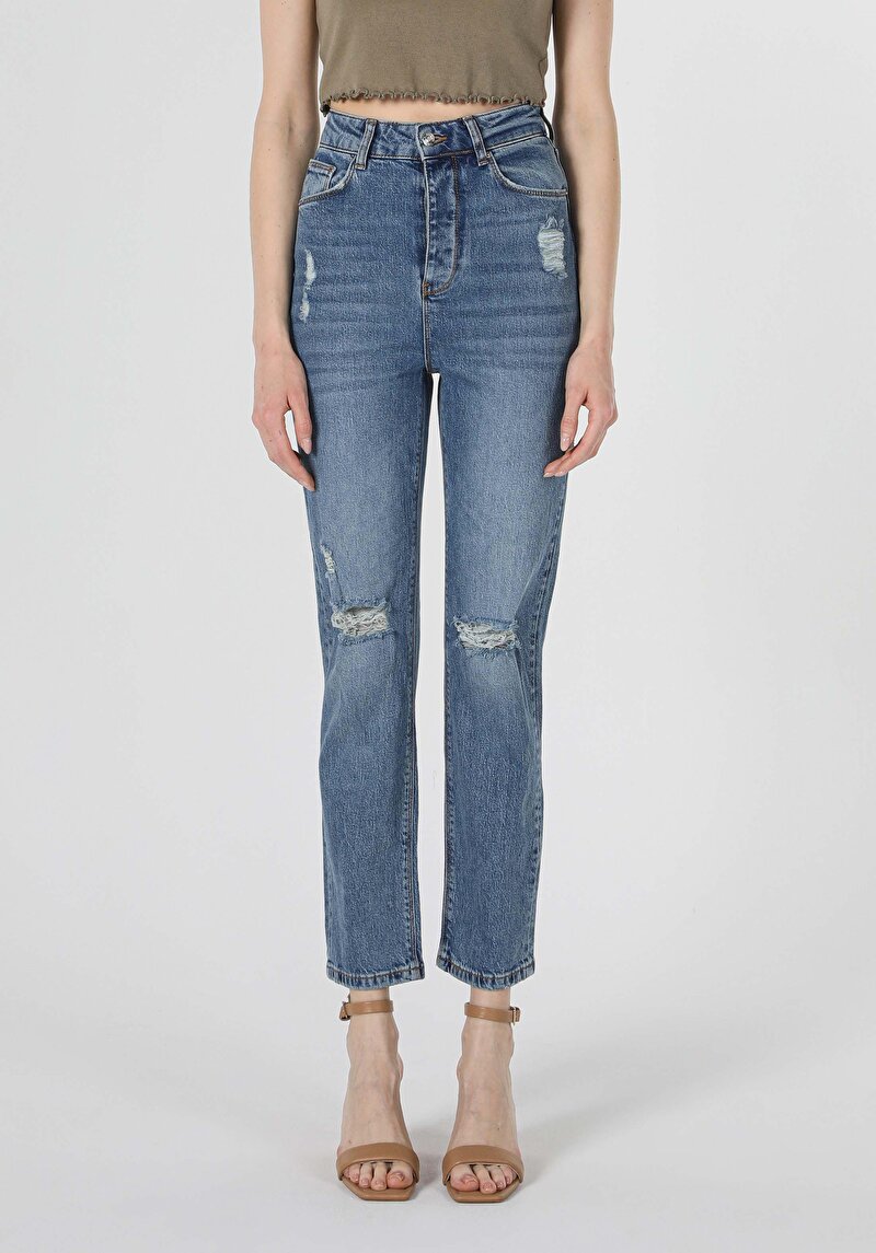 Afișați detalii pentru Pantaloni De Dama Albastru Marin Straight Fit 884 Lauren Cl1058564