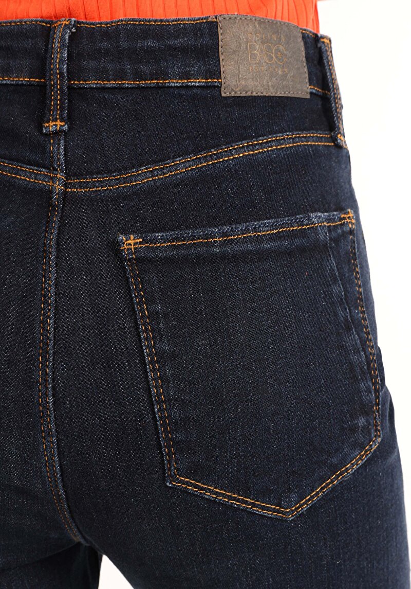 Afișați detalii pentru Regular Fit Mid Waist Bootcut Blugi İndigo Pentru Femei