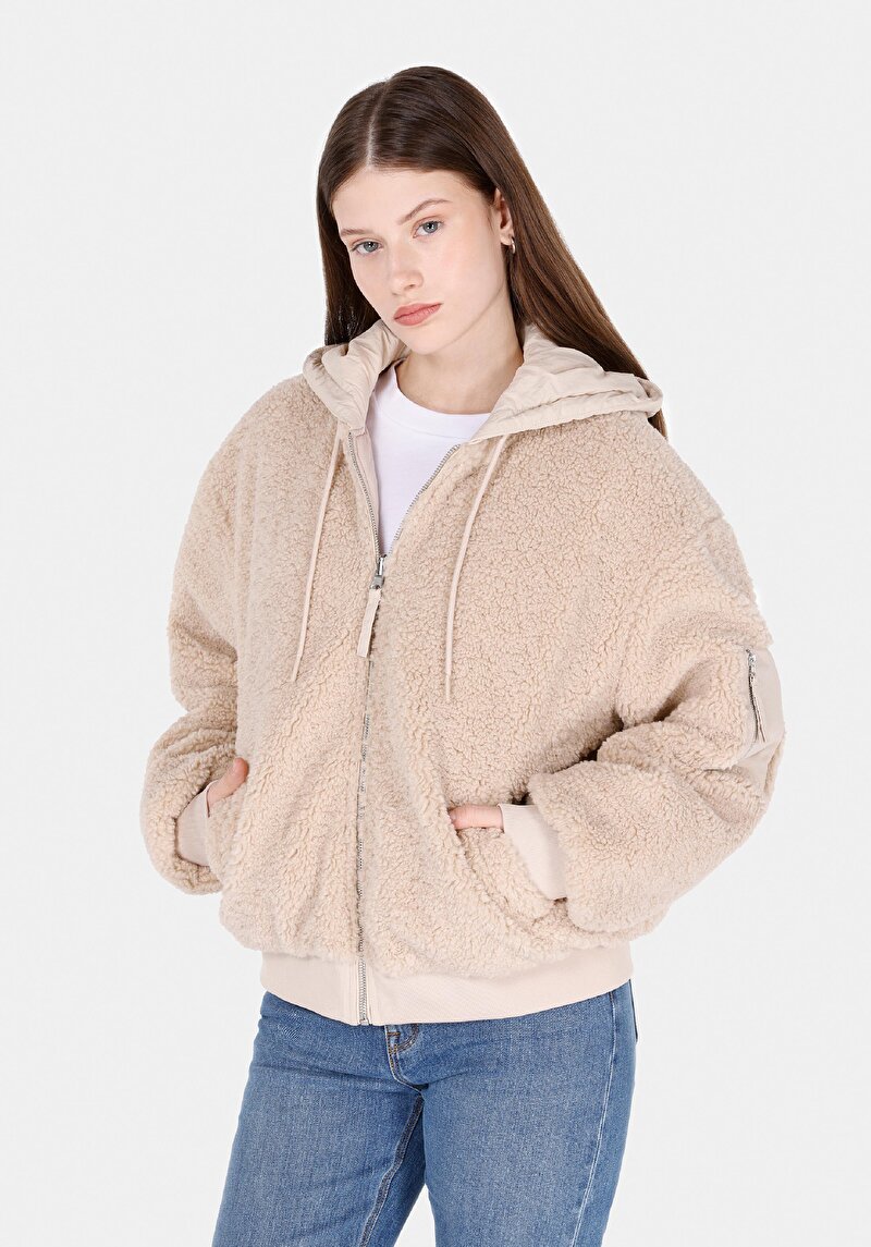 Imagine a Jacheta De Dama Bej Regular Fit  Cl1072358