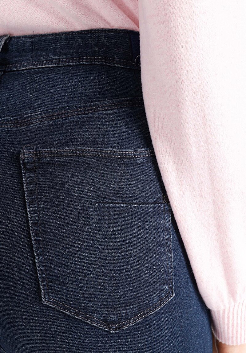 Afișați detalii pentru Pantaloni De Dama Albastru Inchis Regular Fit 792 Mila Cl1066394