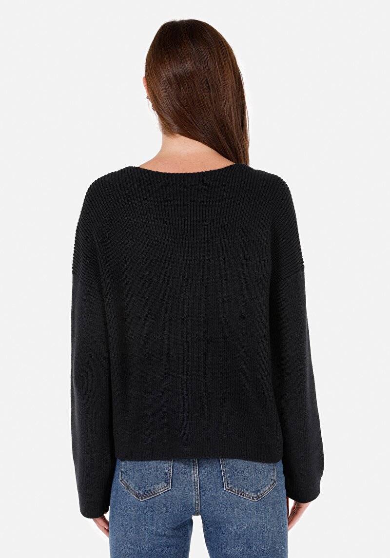 Afișați detalii pentru Pulover De Dama Negru Regular Fit  Cl1072363