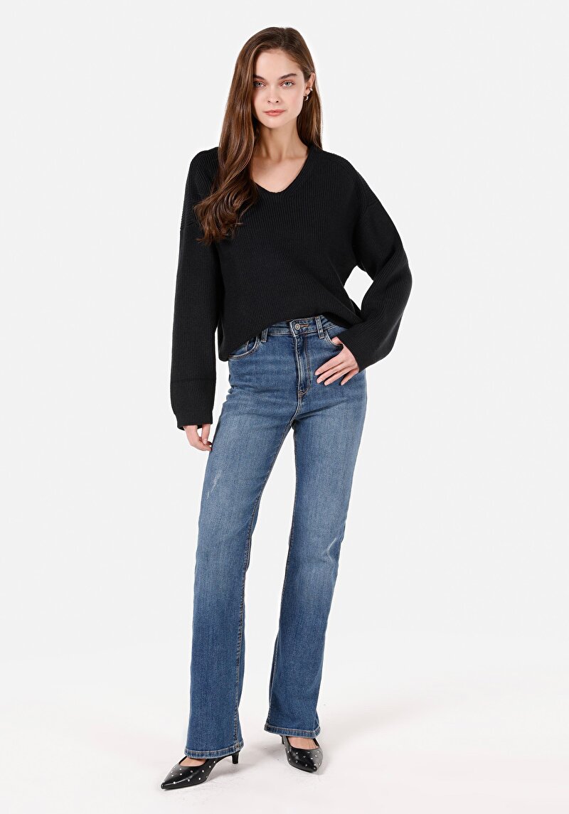 Imagine a Pulover De Dama Negru Regular Fit Cl1072363