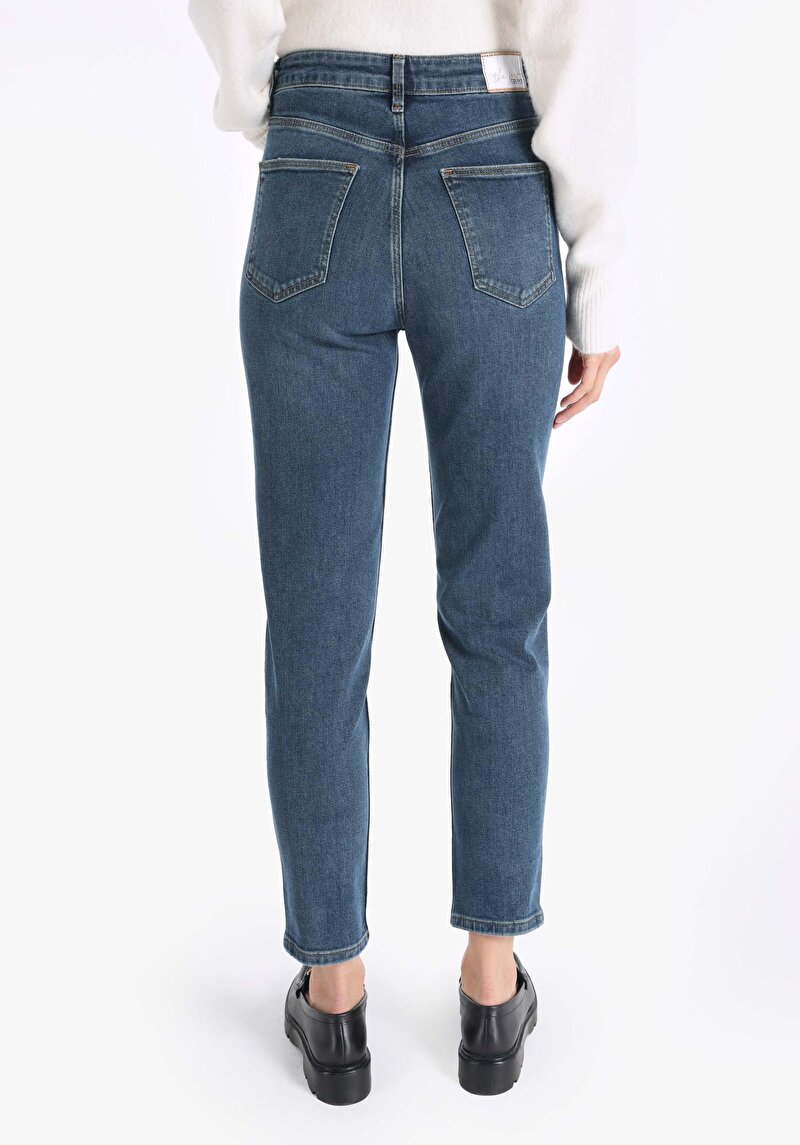 Afișați detalii pentru Blugi İndigo Pentru Femei Mom Fit