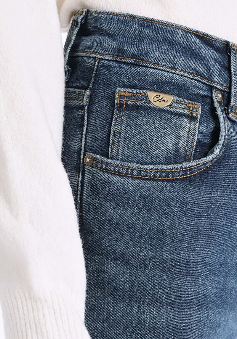 Afișați detalii pentru Blugi İndigo Pentru Femei Mom Fit