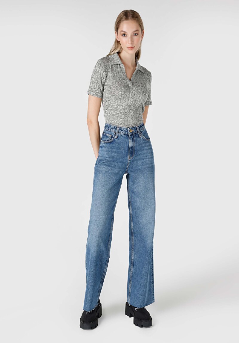 Imagine a Pantaloni De Dama Albastru Regular Fit 970 Berry Cl1066403
