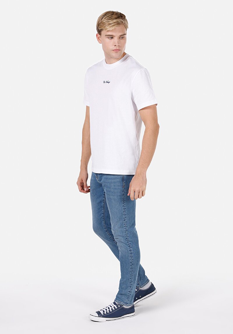 Afișați detalii pentru Tricou Cu Maneca Scurta De Barbati Alb Comfort Fit  Cl1072379