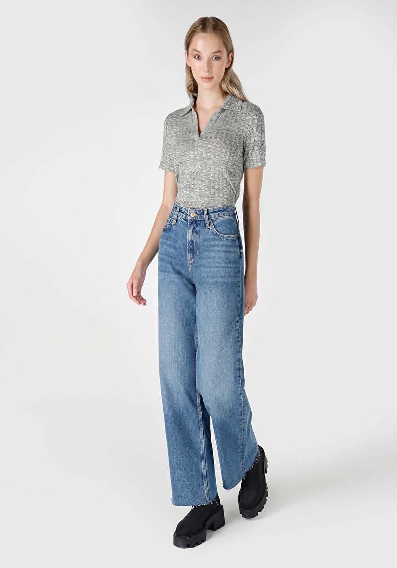 Imagine a Pantaloni De Dama Albastru Regular Fit 970 Berry Cl1066403