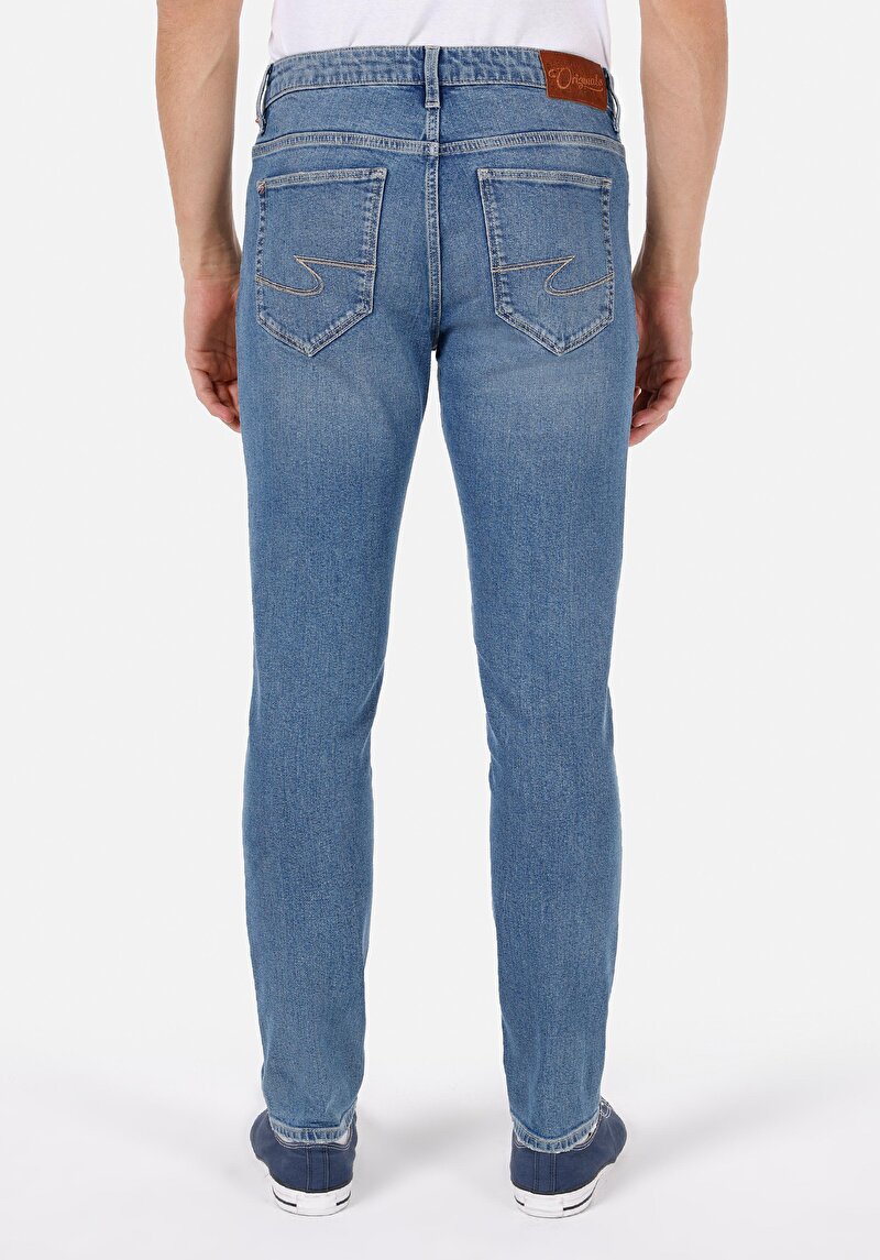 Imagine a Pantaloni De Barbati Albastru Slim Fit 041 Danny Cl1072412