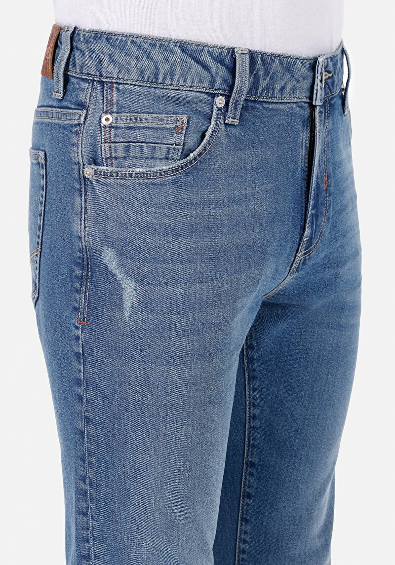 Afișați detalii pentru Pantaloni De Barbati Albastru Slim Fit 041 Danny Cl1072412