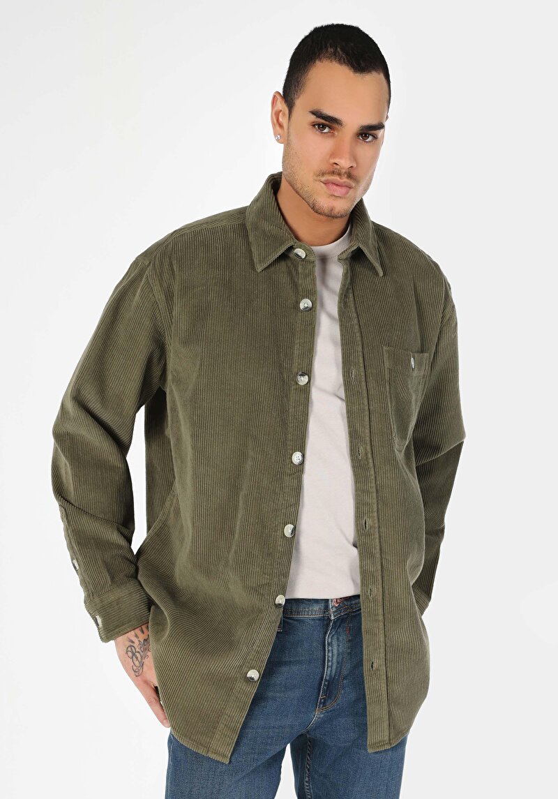 Afișați detalii pentru Camasa Cu Maneca Lunga De Barbati Kaki   Cl1059760