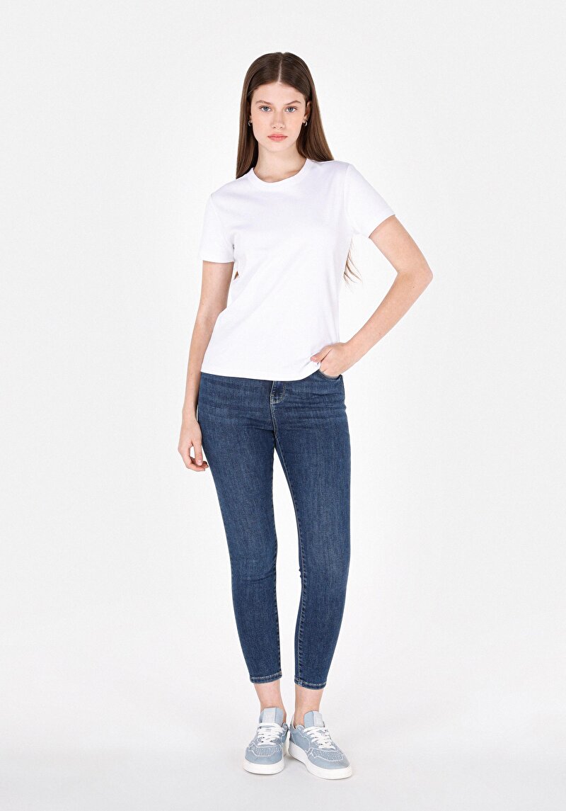 Imagine a Pantaloni De Dama Albastru Skinny Fit 760 Diana Cl1072452