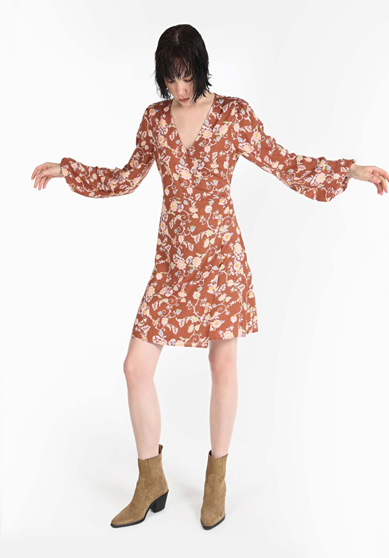 Imagine a Rochie Multicoloră Pentru Femei Slim Fit