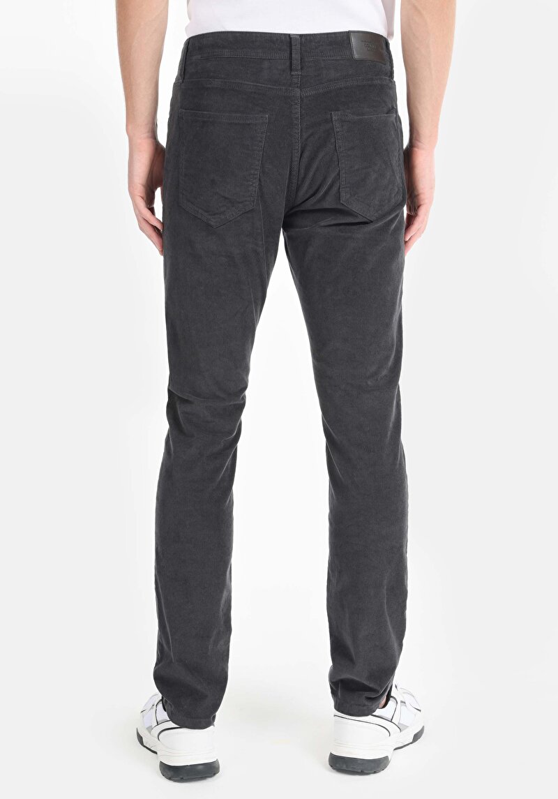 Afișați detalii pentru Pantaloni Gri Pentru Bărbați Cu Talie Dreaptă Cu Talie Dreaptă