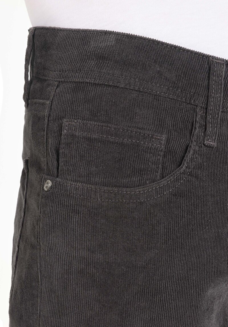 Afișați detalii pentru Pantaloni Gri Pentru Bărbați Cu Talie Dreaptă Cu Talie Dreaptă