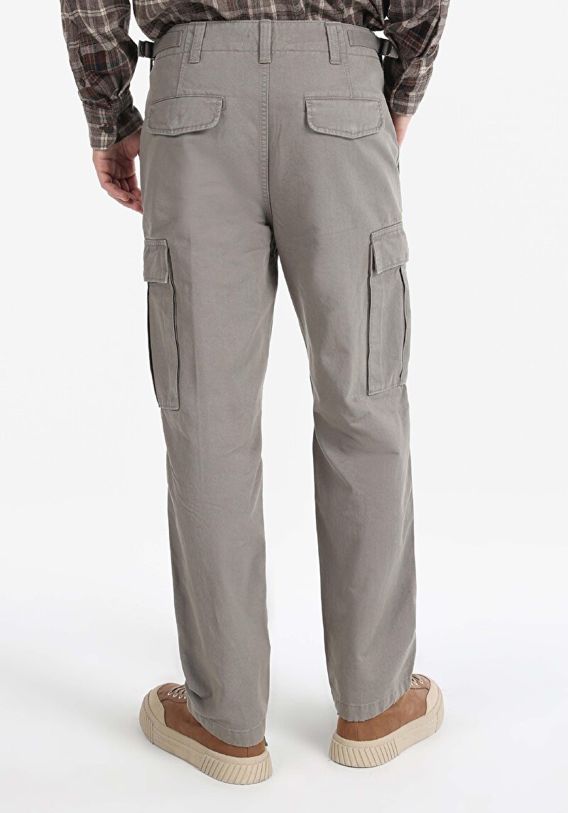 Afișați detalii pentru Pantaloni Verzi Pentru Bărbați Comfort Fit Mid Waist Straight Leg