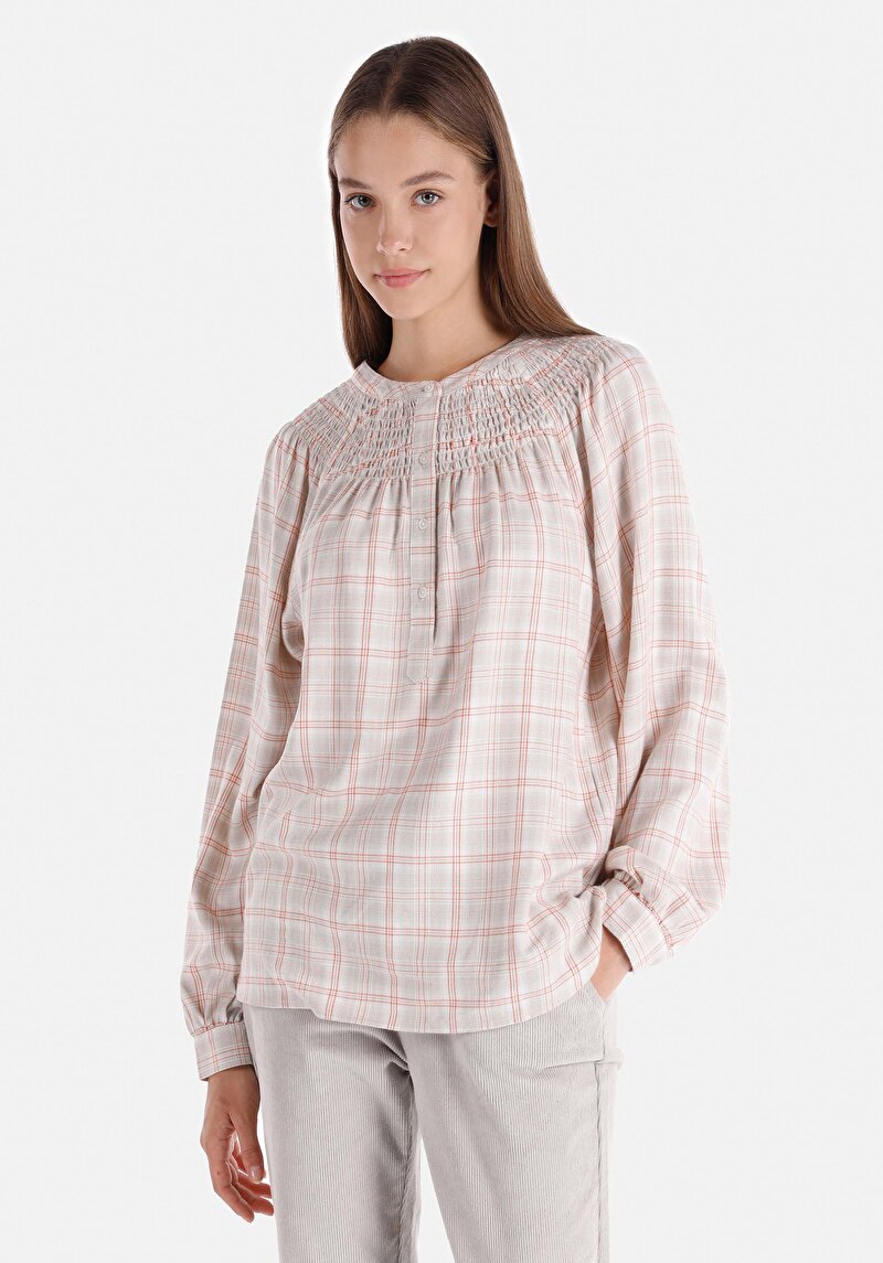 Imagine a Bluza Cu Maneca Lunga De Dama Alb Regular Fit  Cl1065039