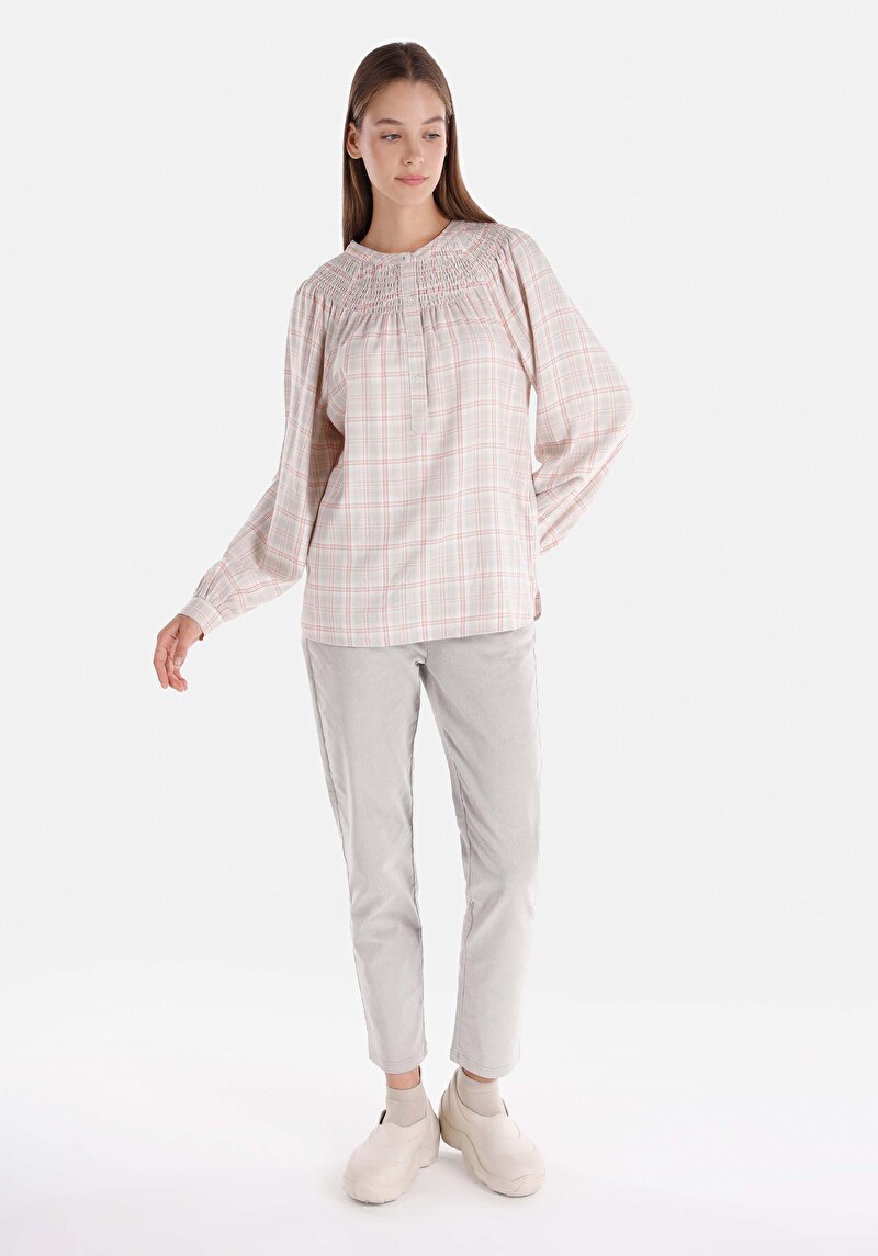 Afișați detalii pentru Bluza Cu Maneca Lunga De Dama Alb Regular Fit  Cl1065039