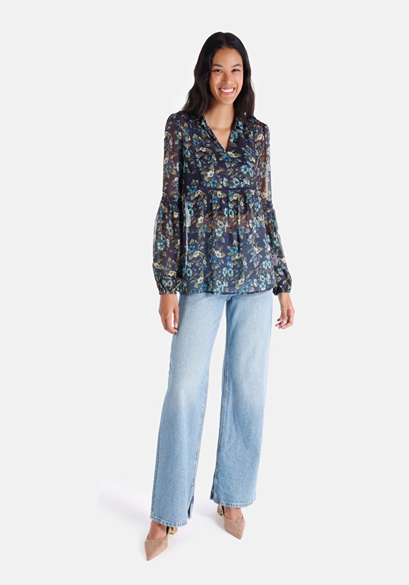 Imagine a Bluza Cu Maneca Lunga De Dama Multicolor Regular Fit Cl1065046