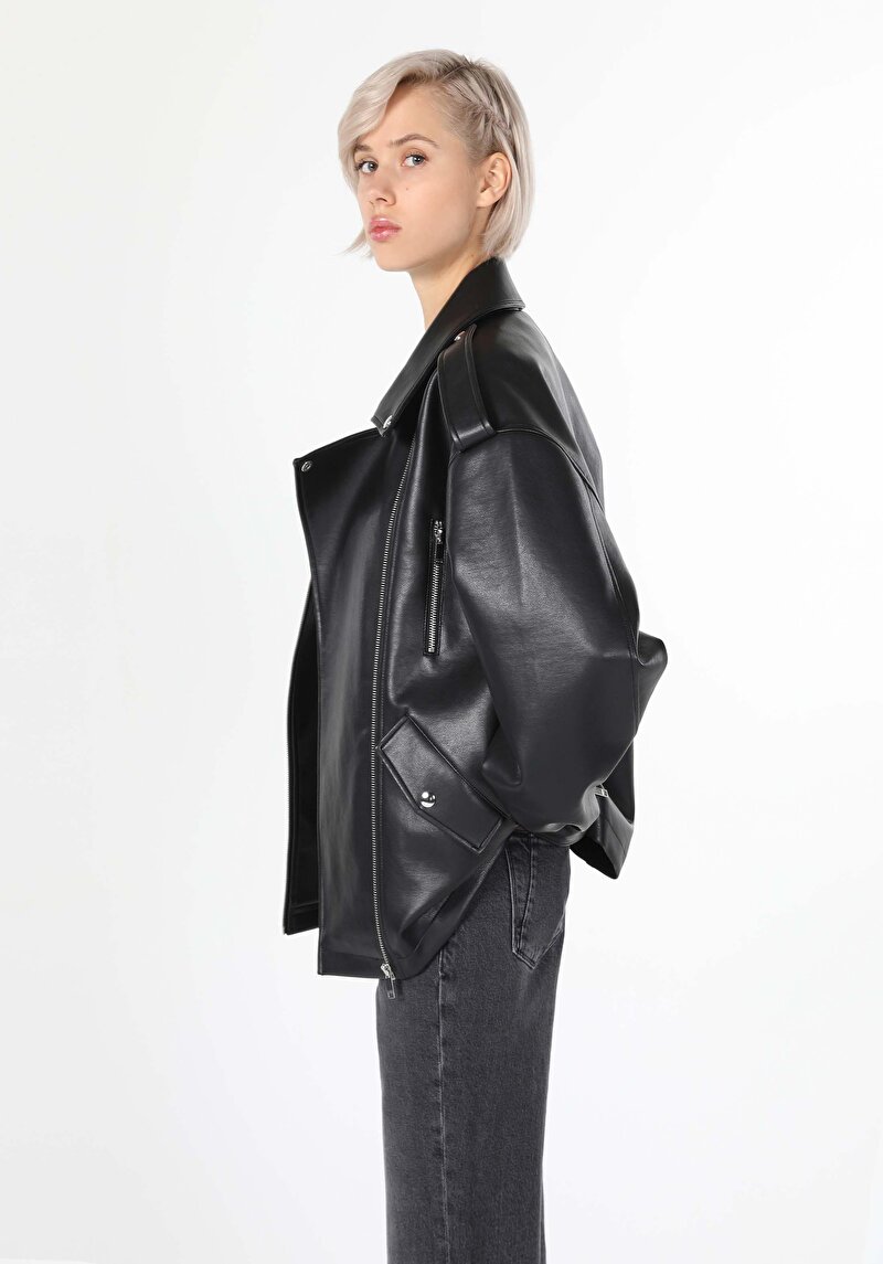 Imagine a Jacheta De Dama Negru Regular Fit Cl1060234