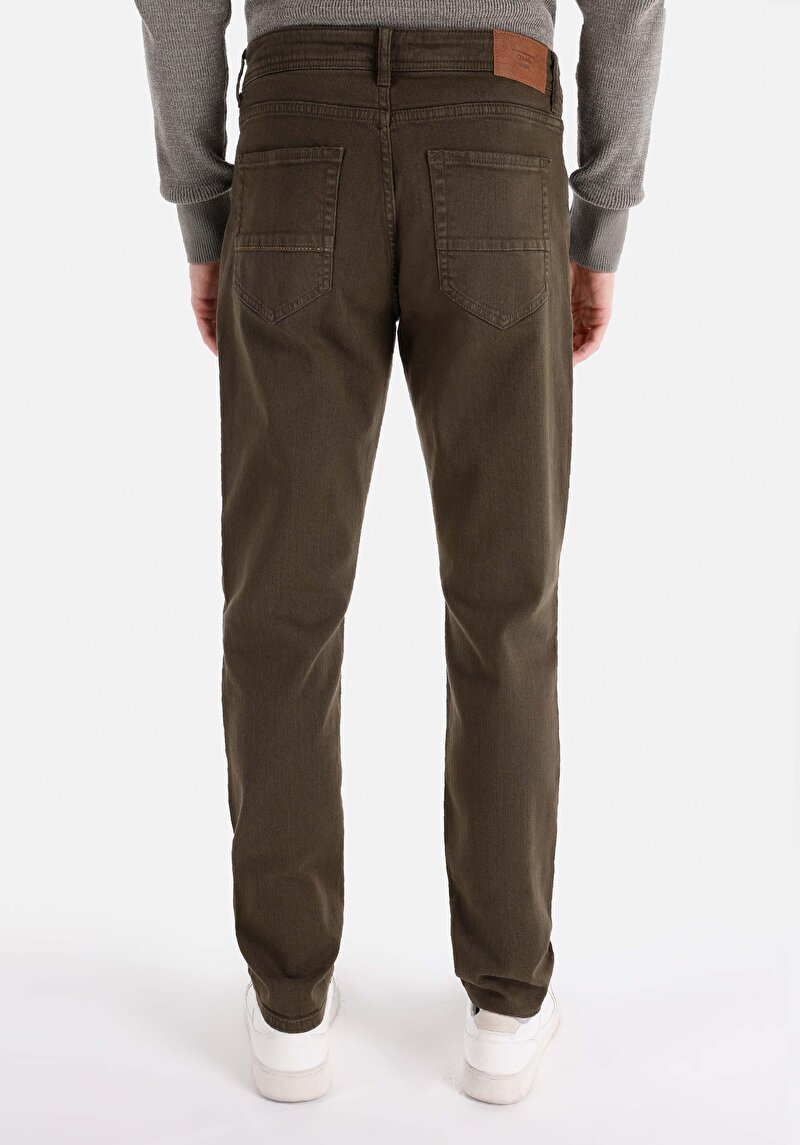 Afișați detalii pentru Pantaloni Verzi Pentru Bărbați Cu Talie Dreaptă Cu Talie Dreaptă