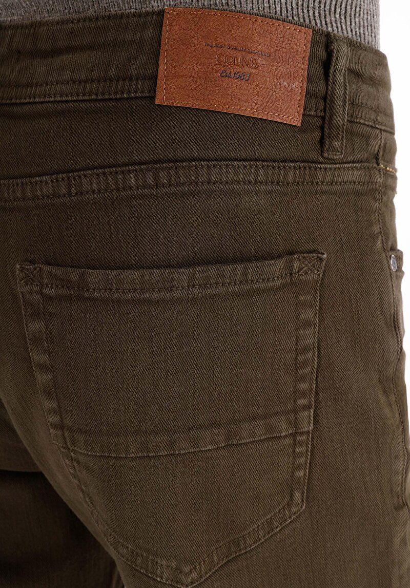 Afișați detalii pentru Pantaloni Verzi Pentru Bărbați Cu Talie Dreaptă Cu Talie Dreaptă