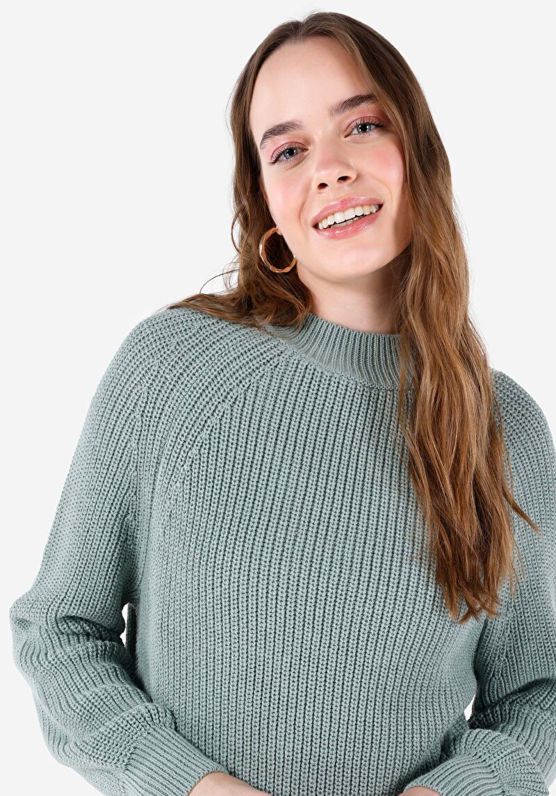 Afișați detalii pentru Pulover De Dama Verde Regular Fit  Cl1067522