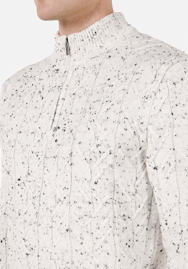 Afișați detalii pentru Pulover De Barbati Ecru Slim Fit  Cl1071050