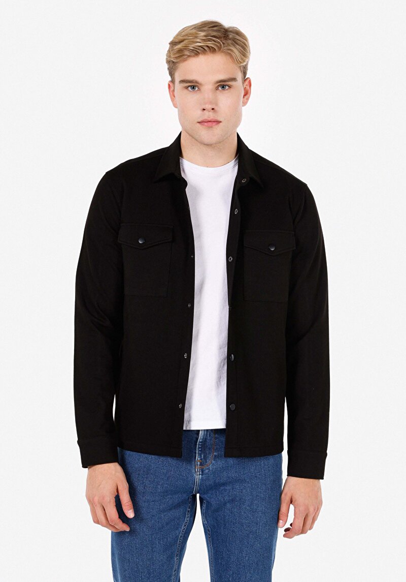 Imagine a Jacheta De Barbati Negru Regular Fit  Cl1072469