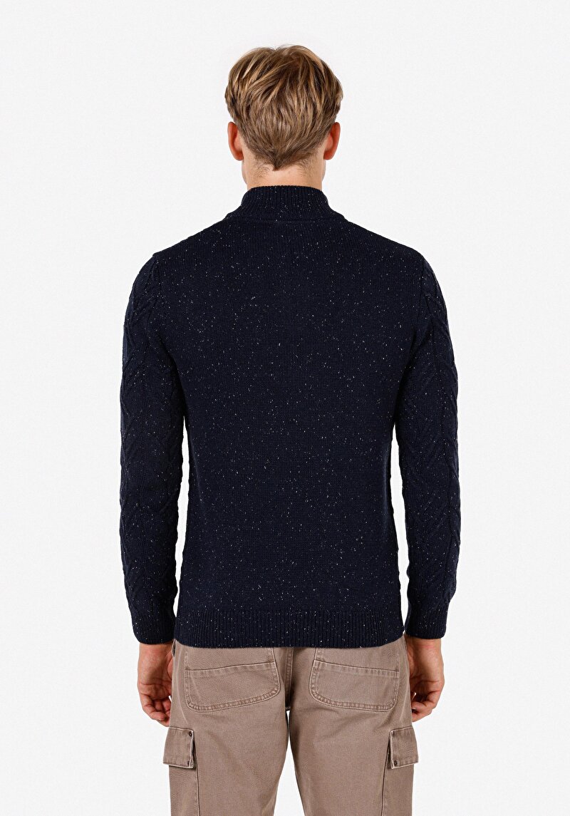 Imagine a Pulover De Barbati Albastru Marin Slim Fit Cl1071050